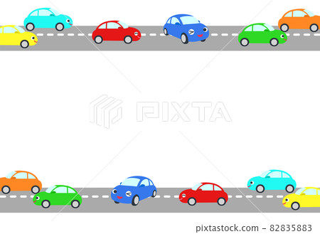 眨眼時汽車改變車道的留言卡插圖 82835883