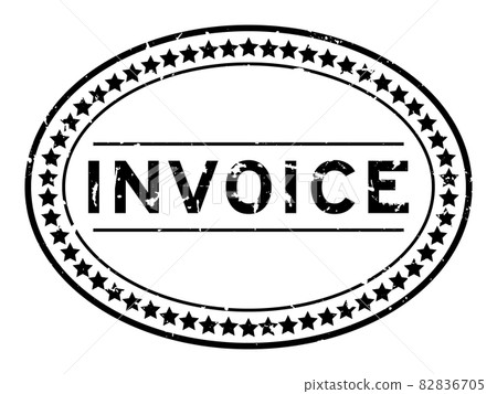 Grunge black invoice word oval rubber seal stamp on white background Grunge black invoice word oval rubber seal stamp on white background 82836705