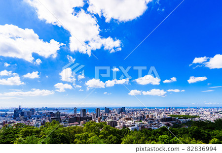 Kobe city bird's-eye view panorama cityscape [sightseeing spot] 82836994