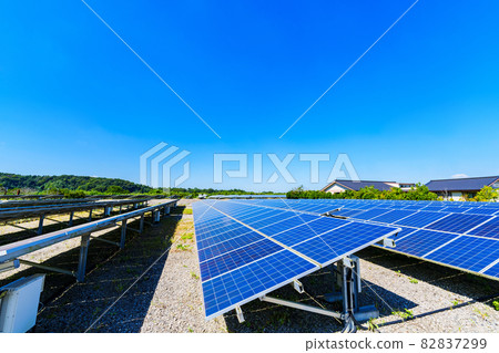 Solar panel Mega solar Solar power generation [Renewable energy image] 82837299