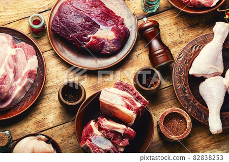 Slice raw meat set 82838253