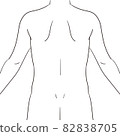 【人體插畫系列】上半身（後視） 82838705