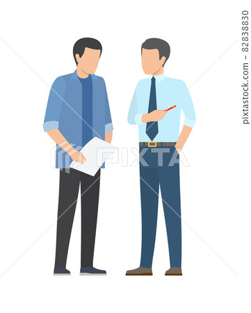 Successful Business Partners Discussing Financial 82838830