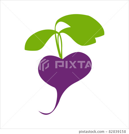 Beetroot flat icon vector image, with... - Stock Illustration [82839158 ...