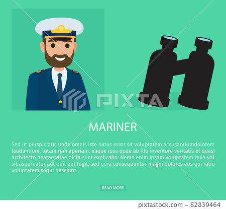 Mariner Profession Fat Vector Web Banner 82839464