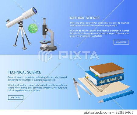 Technical and Natural Sciences Web Posters Vector Technical and Natural Sciences Web Posters Vector 82839465