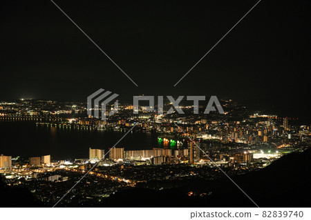 從比叡山車道夢見丘展望台眺望大津市的夜景 從比叡山車道夢見丘展望台眺望大津市的夜景 82839740