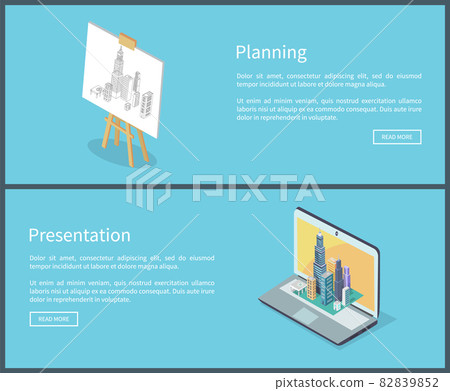 Planning and Presentation Set Vector Illustration 82839852
