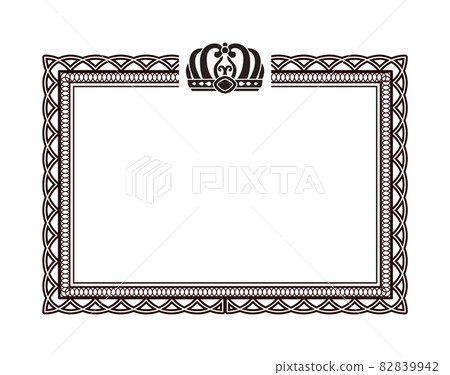 Vintage Rectangular Frame with Crown Logo on Top 82839942