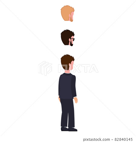 Character Building Elements Vector Illustration - Stock Illustration ...