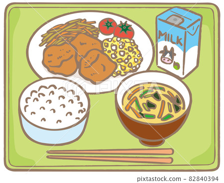 學校午餐/學校食堂_炸雞/tatsutaage塔塔醬 82840394