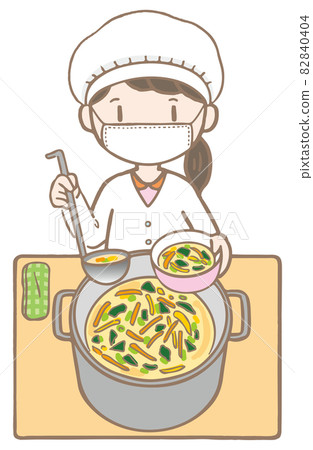Child life_school_school lunch duty_girl (broth) Child life_school_school lunch duty_girl (broth) 82840404
