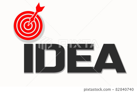 Idea word with targets and arrows Idea word with targets and arrows 82840740