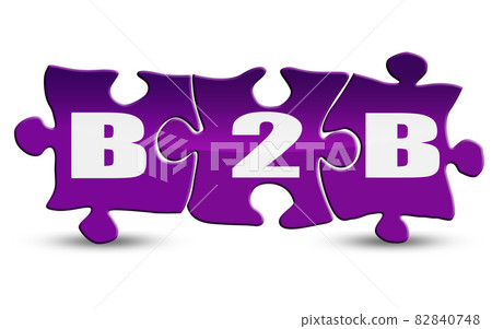 B2B word on puzzle isolated on white B2B word on puzzle isolated on white 82840748