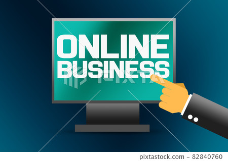 Online business word on computer screen Online business word on computer screen 82840760