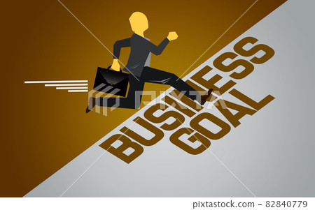 Run toward business goal for success 82840779