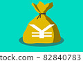 Money bag with Yen sign isolated 82840783
