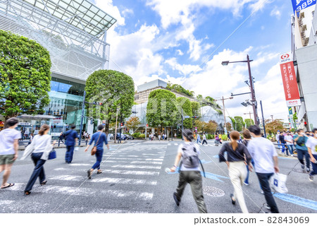 東京二子玉川十字路口世田谷市街景 82843069