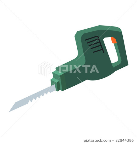 Reciprocating saw steel blade strength vector illustration design illustration 82844396
