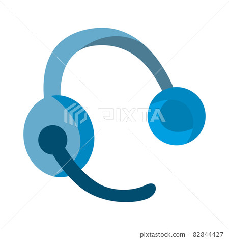 Headphones isolated blue cartoon flat headset vector drawing Headphones isolated blue cartoon flat headset vector drawing 82844427