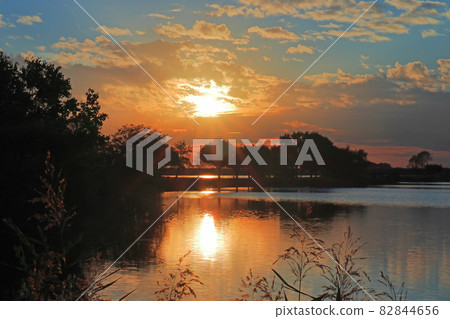 Sunset reflection Sunset reflection 82844656