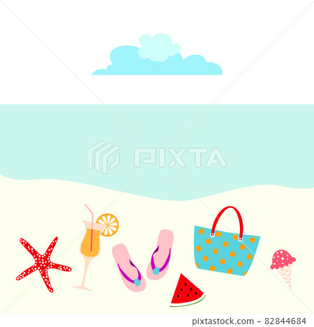 Summer vector design with beach elements. Summertime background Summer vector design with beach elements. Summertime background 82844684