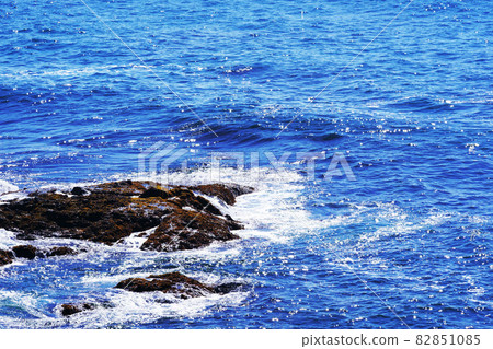 Reefs and blue sea seen from Kiritappu Cape Observatory Hokkaido Reefs and blue sea seen from Kiritappu Cape Observatory Hokkaido 82851085