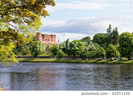 Inverness Castle and Sheriff Court from the banks of the River Ness - Highlands of Scotland - United Kingdom Inverness Castle and Sheriff Court from the banks of the River Ness - Highlands of Scotland - United Kingdom 82851149