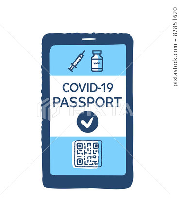 Vaccine passport image smartphone 82851620