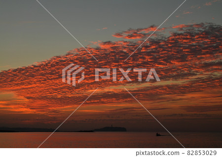 Sunrise sea sky red sea 82853029