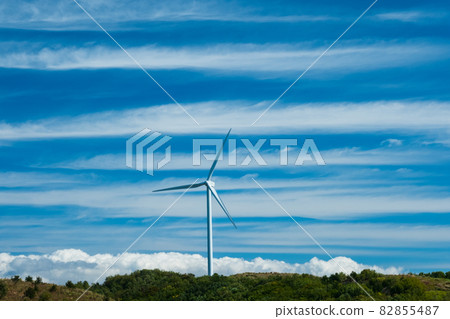 Wind power generation on the mountain Wind power generation on the mountain 82855487