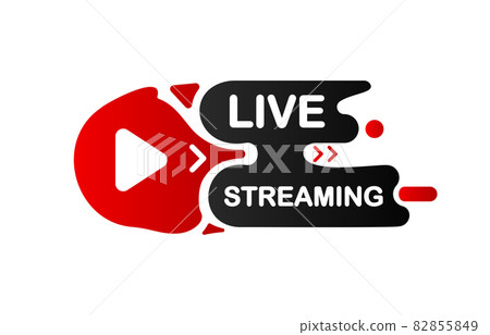 Live Streaming banner. Online virtual video. Interesting design on White background. Vector illustration. 82855849