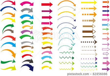 Colorful arrow set A - Stock Illustration [82856086] - PIXTA