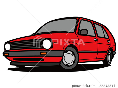 German basic car red car illustration German basic car red car illustration 82858841