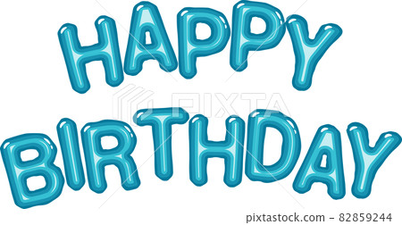 Aluminum balloon birthday blue 82859244