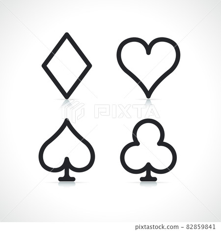 playing cards logo line icons playing cards logo line icons 82859841