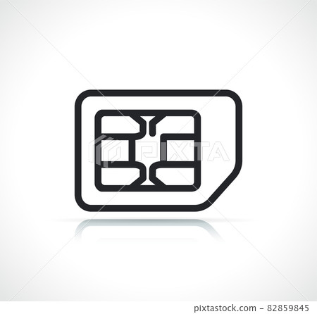 sim card thin line icon sim card thin line icon 82859845