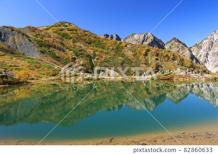 Autumn in the Northern Alps Happo Ridge Happo Pond and Ushirotateyama Mountain Range (Tengu Ridge, Fukuki Killet) Autumn in the Northern Alps Happo Ridge Happo Pond and Ushirotateyama Mountain Range (Tengu Ridge, Fukuki Killet) 82860633