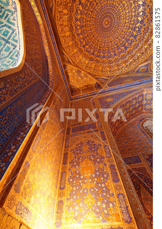 Uzbekistan World Heritage Site Thirakari Medresa in Samarkand Uzbekistan World Heritage Site Thirakari Medresa in Samarkand 82861575
