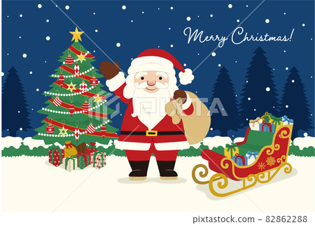 Christmas card Santa _ horizontal 82862288