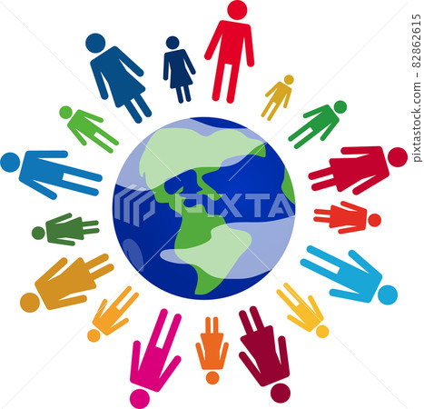 Image illustration of the earth and population Image illustration of the earth and population 82862615