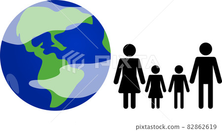 Image illustration of the earth and population 82862619