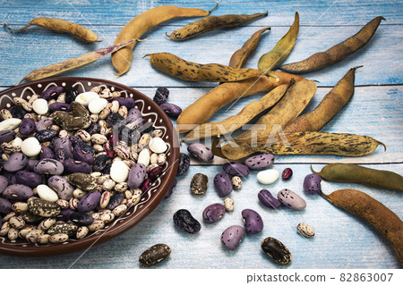 multicolored beans on the table multicolored beans on the table 82863007
