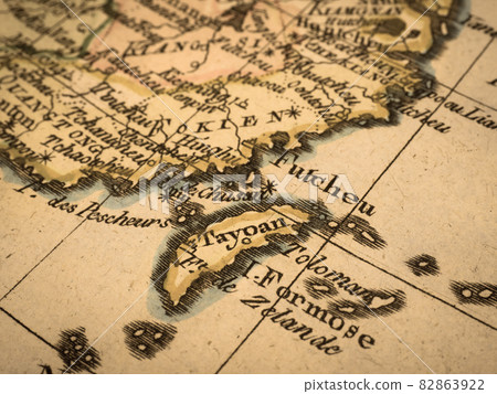 古董世界地圖台灣 82863922