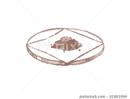 茶葉、盤子和舊紙的線描插圖 茶葉、盤子和舊紙的線描插圖 82863994