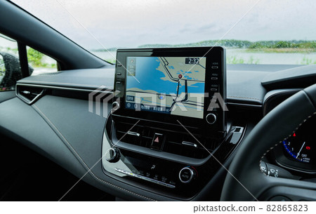Safe driving with car navigation system 82865823