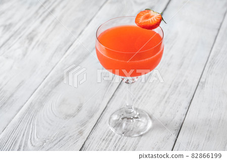 Glass of Bitter Fraise Cocktail Glass of Bitter Fraise Cocktail 82866199