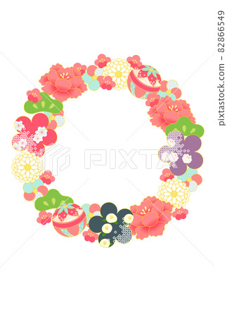 Japanese style flower frame Japanese style flower frame 82866549