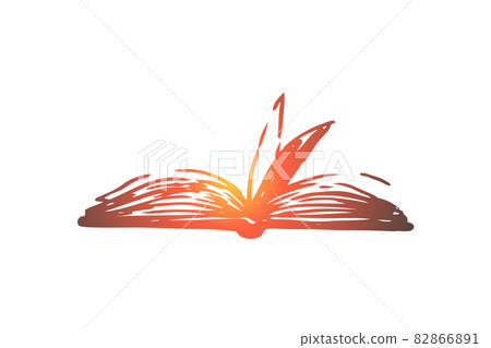 Book, open, paper, literature, knowledge concept. Hand drawn isolated vector. Book, open, paper, literature, knowledge concept. Hand drawn isolated vector. 82866891