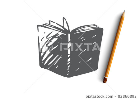 Book, open, library, education, page concept. Hand drawn isolated vector. Book, open, library, education, page concept. Hand drawn isolated vector. 82866892